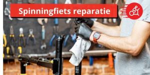 spinningfiets wordt gerepareerd