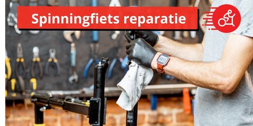spinningfiets wordt gerepareerd